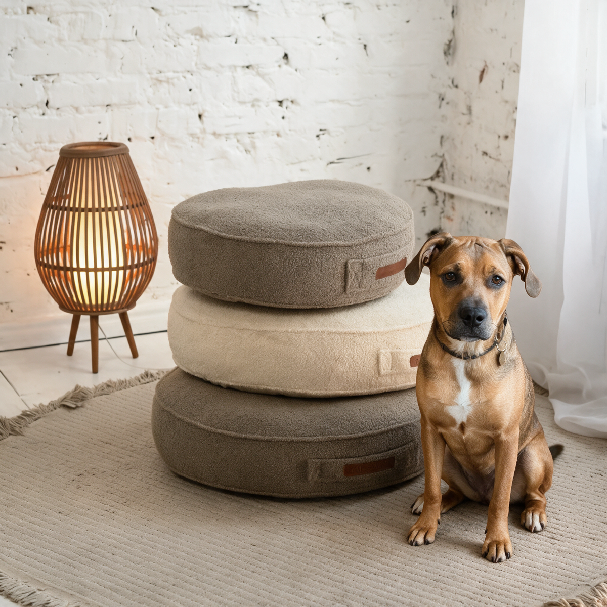 Charlie Orthopedic Dog Mattress – Premium Round Bed, Soft Chenille, Handmade in Europe
